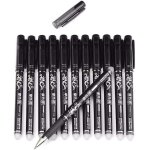 Lot de 12 stylos encre roller effaables a encre gel noire 0, 5 mm