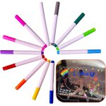 Lot de 12 stylos fluorescents de rechange pour tableau lumineux a led, marqueurs a pointe en feutre, ...