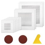 Lot de 13 patchs autocollants de r�paration murale, 10 / 15 / 20 cm, en aluminium, filet en fibre galvanis�, ...