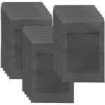 Lot de 15 a4 noir enveloppes avec fentre, enveloppes commerciales, enveloppes vintage, avec fentre ...