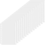 Lot de 15 pochettes a5 �� 6 trous en pvc transparent pour classeur, enveloppes pour esp��ces, organiseur ...