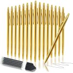 Lot de 15 stylo bille dor mtal, noir rtractables 1, 0 mm aesthetic stylos pour etudiants, enseignants, ...