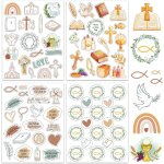 Lot de 16 feuilles d'autocollants pour enfants - idéal pour communion, confirmation, baptême - feuilles ... Lot de 16 feuilles d'autocollants pour enfants - idéal pour communion, confirmation, baptême - feuilles ...