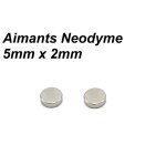 Lot 2 aimants nodyme rond disque puissant 5 * 2mn rare earth magnets