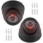Lot de 2 camras factice de surveillance factice avec led clignotante, camra de scurit, rsistante ...