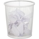 Lot de 2 corbeilles a papier rondes ouvertes en m�tal pour bureau et chambre d'adolescent blanc 24 x ...