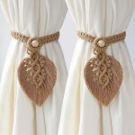 Lot de 2 embrasses de rideaux faites a la main - supports d'embrasses de rideaux de ferme en corde de ... Lot de 2 embrasses de rideaux faites a la main - supports d'embrasses de rideaux de ferme en corde de ...