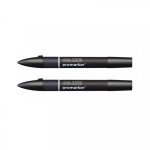 Lot de 2 feutres promarker noir - winsor et newton