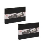 Lot de 2 mini albums photos a personnaliser - pour 24 photos 10 x 15 ou 13x18 cm - noir