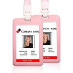 Lot de 2 porte - badges d'identification verticaux avec cordon de cou dtachable porte - carte d'identit ...