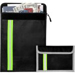 Lot de 2 porte - documents - pochette ignifuge - documents a5 & a4 et objets de valeur - cahier trieur ...