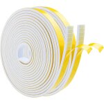 Lot de 2 rouleaux de ruban d'étanchéité autocollant en mousse - blanc - 10 mmx3 mm - en caoutchouc mousse ... Lot de 2 rouleaux de ruban d'étanchéité autocollant en mousse - blanc - 10 mmx3 mm - en caoutchouc mousse ...