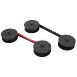 Lot de 2 rubans machine a ecrire double bobine d'encre pice rechange pour la plupart des machines (rouge, ...