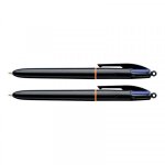 Lot de 2 stylos 4 couleurs pointe moyenne bic corps noir