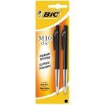 Lot de 2 stylos bille m10 - noir - r�tractable - pointe moyenne