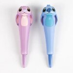 Lot de 2 stylos gel stitch & angel disney squishy 3d