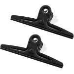 Lot de 2 trombones g�ants en acier inoxydable, 30 cm, noirs, durables et antirouille pour l'organisation ...