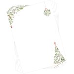 Lot de 20 feuilles de papier a lettre de nol format a4