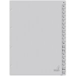 Lot de 20 intercalaires en carton recycl gris fsc 180 g / m din a4 a - z