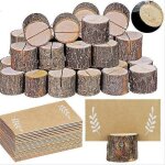 Lot de 20 porte - cartes en bois en forme de souche d'arbre pour mariages, evénements, décoration rustique ... Lot de 20 porte - cartes en bois en forme de souche d'arbre pour mariages, evénements, décoration rustique ...