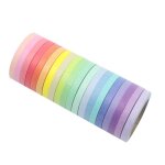 Lot de 20 rouleaux de ruban adh�sif d�coratif washi 5 mm