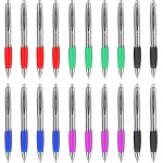 Lot de 20 stylo bille, stylos retractable encre bleue, stylo a bille rtractables de bureau, stylos a ...