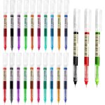 Lot de 20 stylos a encre gel color�s de 0, 5 mm a s�chage rapide pour l'�criture, stylos a bille a encre ...