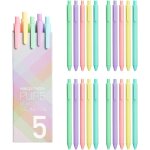 Lot de 20 stylos a encre gel noir a pointe extra fine (0, 5 mm), stylos a bille r�tractables a s�chage ...