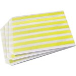 Lot de 200 sacs en papier a rayures jaunes de 12, 7 x 17, 8 cm pour confiseries, bonbons, bonbons de ...