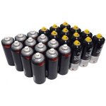 Lot de 24 bombes de peinture mtn - noir goudron et chrome - 400ml
