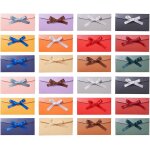 Lot de 24 enveloppes en papier kraft rtro vintage avec rubans colors pour cartes cadeaux, cartes de ...