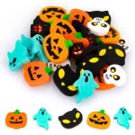 Lot de 24 mini gommes effacer pour enfants - motif citrouille - pour halloween - cadeau de rcompense ...