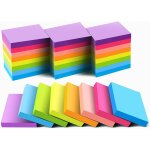 (lot de 24) notes autocollantes 3, 8x5, 1 cm, 8 couleurs, bloc - notes autocollants lumineux, notes autocollan ...