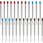 Lot de 24 recharges de rechange pour stylos a bille - 1 mm - en m�tal - recharge en m�tal - format g2 ...