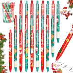 Lot de 24 stylos a bille de nol, stylos a encre gel de nol, stylos a bille rtractables de nol, bande ...