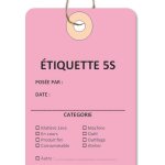 Lot de 240 etiquettes am�ricaines '5s' cartonn�es 147x65 mm avec attache m�tallique - tpm - lean - 5s ...
