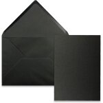 Lot de 25 cartes avec enveloppes - cartes simples au format a5 (14, 8 x 21 cm) - enveloppes au format ...