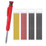 Lot de 25 crayons de charpentier, ensemble de crayons de menuisier, avec aiguisoir, comprenant 1 marqueur, ...