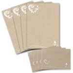 Lot de 25 feuilles de papier a lettres a4 en papier kraft avec ornement floral en forme de c?ur et enveloppes ... Lot de 25 feuilles de papier a lettres a4 en papier kraft avec ornement floral en forme de c?ur et enveloppes ...