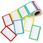 Lot de 250 etiquettes autocollantes color�es (4, 5 * 2, 5cm) pour les v�tements, les bureaux et les ecoles. ...