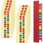 Lot de 260 onglets alphabtiques de a a z - multicolores - 2, 5 cm - onglets alphabtiques adhsifs - ...