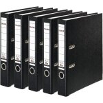 Lot de 3 ou 5 classeurs en plastique polypropylne 5er pack schmal noir