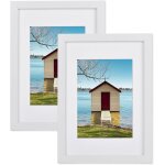 Lot de 3 cadres photo, format a4, 21 x 30 cm, noirs, en bois mdf, avec passe - partout en papier, pour ...