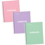 Lot 3 cahiers a5, notebook emotions, 80 pages 90 g / m, cahier a points dots, cahiers a couverture rigide ...
