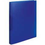 Lot de 3 classeurs a anneaux a4 - bleu translucide - 2 anneaux - 25 mm de large - en plastique - avec ...