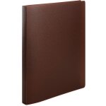 Lot de 3 classeurs a anneaux a4 marron translucides etroits, 2 anneaux, 25 mm de large, en plastique, ...