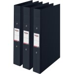 Lot de 3 classeurs �� anneaux a4 tranche 25 mm capacit�� 190 feuilles noir
