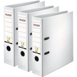 Lot de 3 classeurs en polypropylne de couleur polypropylne blanc largeur 8 cm format a4 classeur a ...