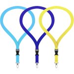 Lot de 3 lanières tour de cou de qualité supérieure avec mousqueton et boucle enfichable pour porte - ... Lot de 3 lanières tour de cou de qualité supérieure avec mousqueton et boucle enfichable pour porte - ...