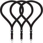 Lot de 3 lanires tour de cou de qualit suprieure avec mousqueton et boucle enfichable pour porte - ...